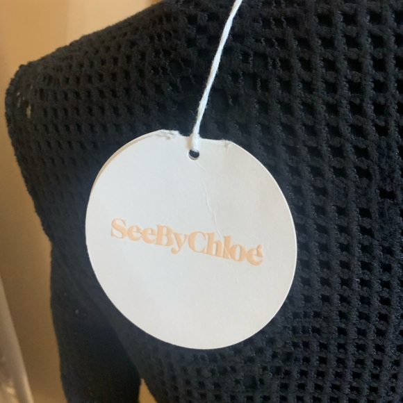 NWT See by Chloe Crochet Asymmetrical Dress - Picture 13 of 16